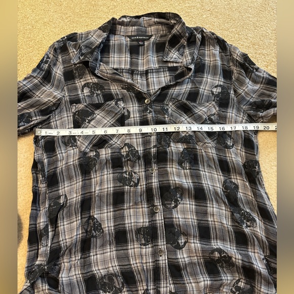 Rock & Republic Black and Gray Plaid Shirt - Picture 7 of 10